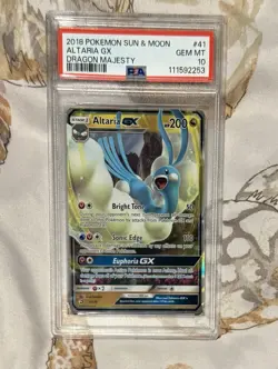 Pokemon 2018 Dragon Majesty Altaria GX #41 PSA Gem Mint 10 - Image 1