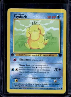 2000 Pokemon Team Rocket First Edition Psyduck #65/82 - Image 1