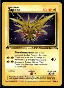 1999 Pokemon Game 16 Zapdos LP - Image 1