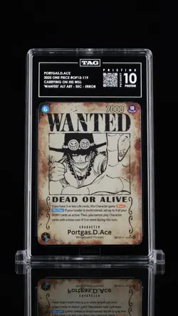 Portgas.D.Ace (119) (Wanted Poster) *ERROR* OP13-119 TAG 10 PRISTINE POP 1 - Image 1