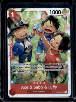 2025 One Piece Carrying On His Will Ace & Sabo & Luffy Super Rare 3OP13-007 - Image 1