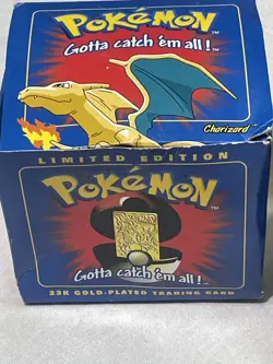 🔥 Pokemon - 1999 Burger King 23k gold plated trading card - #06 Charizard - Image 1