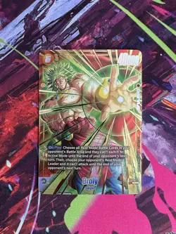 Bandai Broly Secret Rare Foil Battle FB08-122 Dragon Ball Super Card Game - Image 3