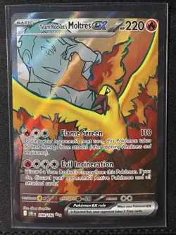 Pokemon TCG Team Rockets Moltres EX Destined Rivals 208/182 Ultra Rare NM Card - Image 1