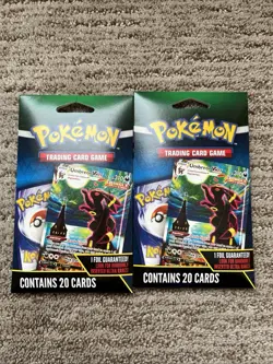 (2) Pokemon Trading Card Mystery Packs 20 Cards 1 Foil Guaranteed | New & Sealed - Image 1