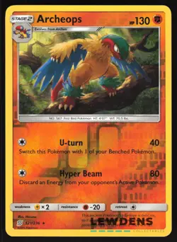 Archeops - 121/236 - Reverse Holo Rare - Unified Minds - Pokemon Card - Image 1