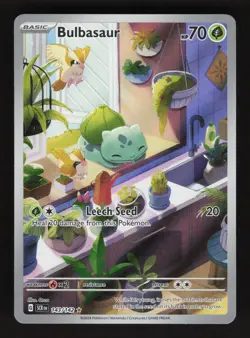 Bulbasaur 143/142 Pokemon Stellar Crown Holo Full Art Card - Image 1