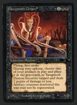 ***Yawgmoth Demon (Edge Crease)*** MTG Antiquities Magic Kid Icarus - Image 1