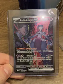 Pokemon Team Rocket's Mewtwo ex 231/182 Destined Rivals Full Art Holo SIR EX - Image 1