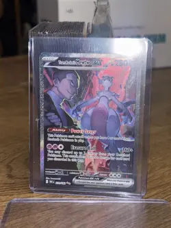 Pokemon Team Rocket's Mewtwo ex 231/182 Destined Rivals Full Art Holo SIR EX - Image 2