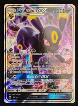 2017 Pokemon Sun & Moon Base Set Umbreon GX #80/149 EX-NM - Image 1