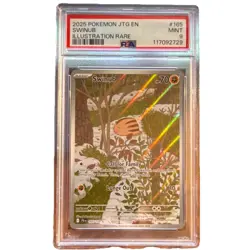 PSA 9 Swinub 165/159 Sv09: Journey Together Illustration Rare Holo Pokemon Card - Image 1