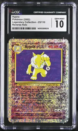 HYPNO 25/110 REVERSE HOLO LEGENDARY COLLECTION POKEMON CGC 10 GEM MINT - Image 1