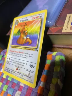 Dragonite Pokemon TCG Non-Holo Rare Fossil Set 19/62 #19 LP - Image 3