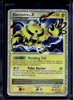2007 Pokemon Diamond & Pearl Mysterious Treasures Electivire LV.X Holo #121/123 - Image 1