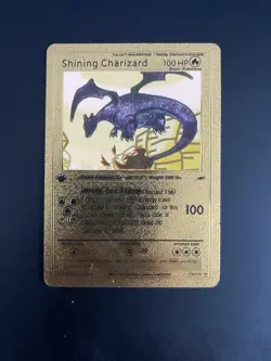 Pokemon Shining Charizard 107/105 Neo Destiny Gold Metal 1st Edition 100 HP - Image 1