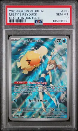 Pokemon TCG Misty's Psyduck Destined Rivals 193/182 PSA 10 - Image 1