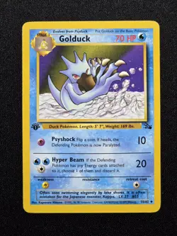 GOLDUCK 1st Edition Fossil 1999 Rare Pokemon Vintage 35/62 - Image 1