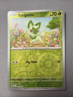 Pokemon TCG * SV Paldea Evolved * 13/193 Sprigatito REVERSE HOLO Common * NM - Image 1