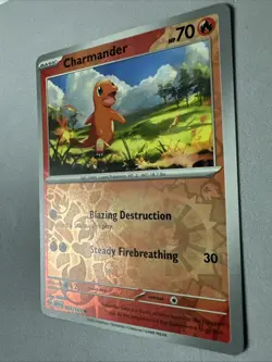 Pokemon TCG * Scarlet & Violet 151 * 004/165 Charmander C * REVERSE HOLO * NM - Image 2