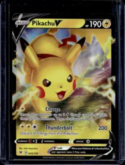 2020 Pokemon SWSH Vivid Voltage Pikachu V #043/185 - Image 1