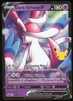 Pokemon Dark Sylveon V SWSH134 P SWSH Black Star Promo Celebrations NM - Image 1