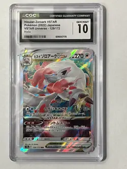 Pokemon TCG Hisuian Zoroark VSTAR s12a Vstar Universe JP 129/172 CGC GEM MINT 10 - Image 1