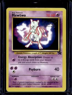 1999 Pokemon Wizards Black Star Promos Mewtwo #3 - Image 1