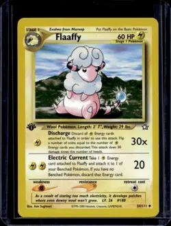 2000 Pokemon Neo Genesis 1st Edition Flaaffy #34/111 - Image 1