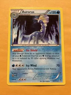 Aurorus 26/111 Rare XY - Furious Fists Pokemon TCG 2014 English Non-Holo LP - Image 1