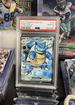 Pokemon Blastoise ex Ultra Rare Holo 184/165 Scarlet & Violet 151 PSA 10 2023 - Image 1