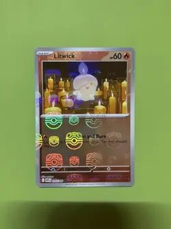 Pokemon TCG Litwick Master Ball Pattern Holo 016/086 Sv: White Flare - Image 1