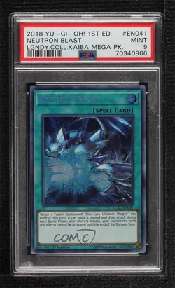 Neutron Blast SE 1st Ed. YuGiOh Legendary Collection Kaiba PSA 9 MINT - Image 1