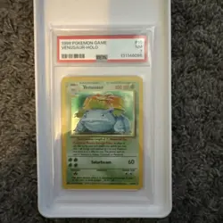 1999 POKEMON GAME Trading Card VENUSAUR - HOLO #15/102 graded slab PSA NM 7 - Image 1