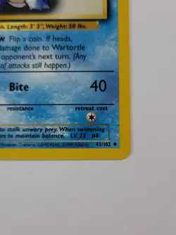Pokemon Card Wartortle 042/102 Base Set Regular US - Image 4
