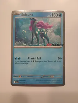 Suicune 026/094 EB Games Stamped Promo Cosmos Holo Phantasmal Pokemon Card - NM - Image 1