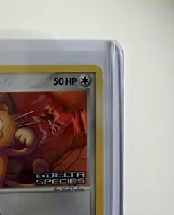 Pokemon TCG Meowth EX Delta Species Stamped 77/113 2005 Reverse Holo Card - Image 2