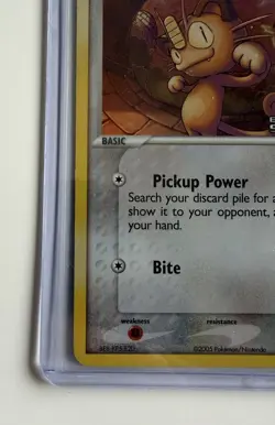 Pokemon TCG Meowth EX Delta Species Stamped 77/113 2005 Reverse Holo Card - Image 4