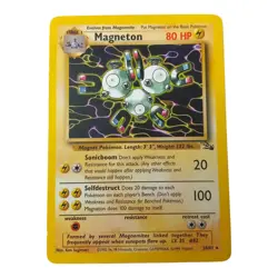 Magneton Fossil 26/62 MP Rare Pokemon TCG Card Stage 1 Regular - Image 3