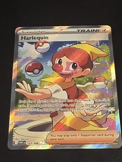Harlequin 163/086 Sv: White Flare Ultra Rare Full Art Holo Card NM Condition - Image 2