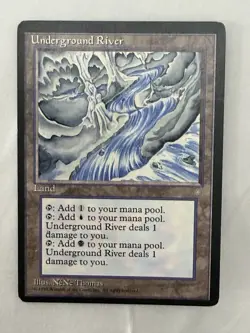 MTG Magic Underground River Ice Age Land Card Regular Rare Nene Thomas English - Image 1