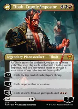 Valki, God of Lies / Tibalt, Cosmic Impostor (Borderless) -Foil Light Play MTG - Image 1