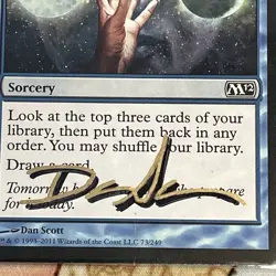 Magic the gathering 1x Ponder M12 Shadow Signed by Dan Scott EDH MTG LP 🔥✍ - Image 3