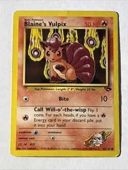 Blaine's Vulpix 66/132 Gym Challenge Regular Pokemon TCG - Image 1