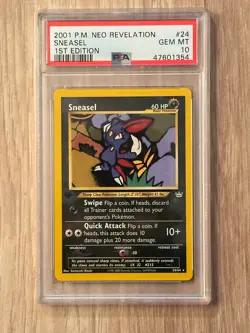 Pokemon Neo Revelation 1st Edition SNEASEL 24/64 PSA 10 GEM MINT # 47601354 - Image 2
