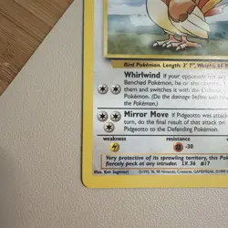 Pokemon Pidgeotto 60 HP Uncommon 22/102 Base Set 1999 Wizards English TCG Card - Image 2