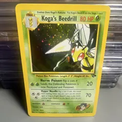 Pokemon Koga's Beedrill Rare Holo Gym Challenge Wizards 9/132 2000 English - Image 1