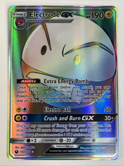 Pokemon Tcg Electrode GX Secret Rainbow Rare 172/168 Celestial Storm Near Mint - Image 1