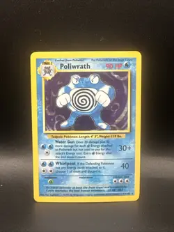 Poliwrath Unlimited Holo Rare Pokemon TCG Base Set 13/102 Base Set - Image 1