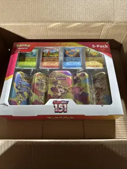 Pokemon TCG Scarlet & Violet 151 Mini Tins Costco Bundle, 5 Pack - Sealed - Image 1